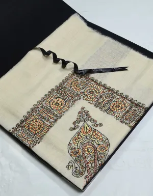 Mussar Rumaal Large Naqsha White RL00563