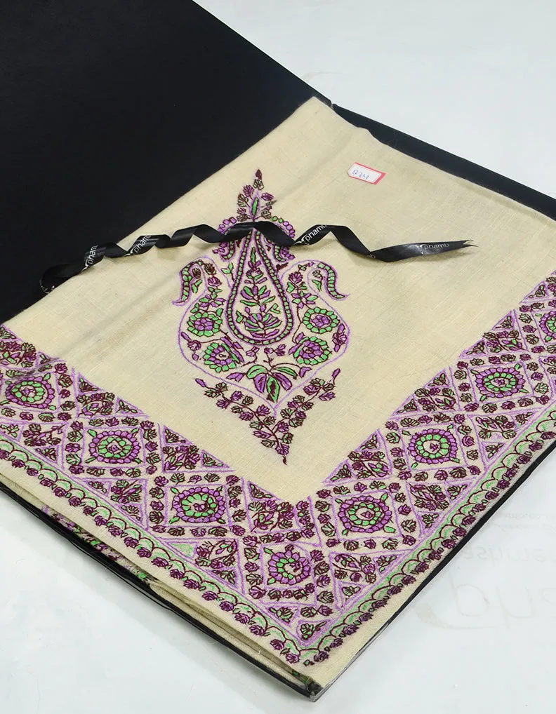 Mussar Rumaal Large Naqsha White RL00874