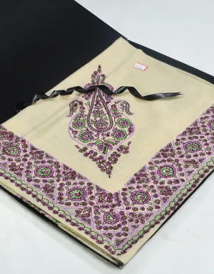 Mussar Rumaal Large Naqsha White RL00874