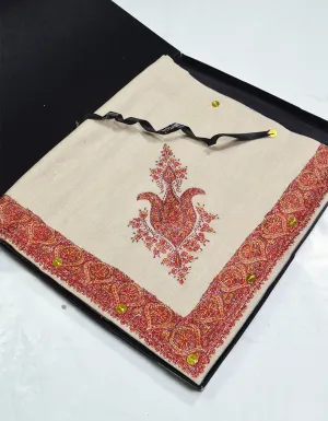 Mussar Rumaal Small Naqsha White RS00239