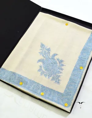 Mussar Rumaal Small Naqsha White RS00264
