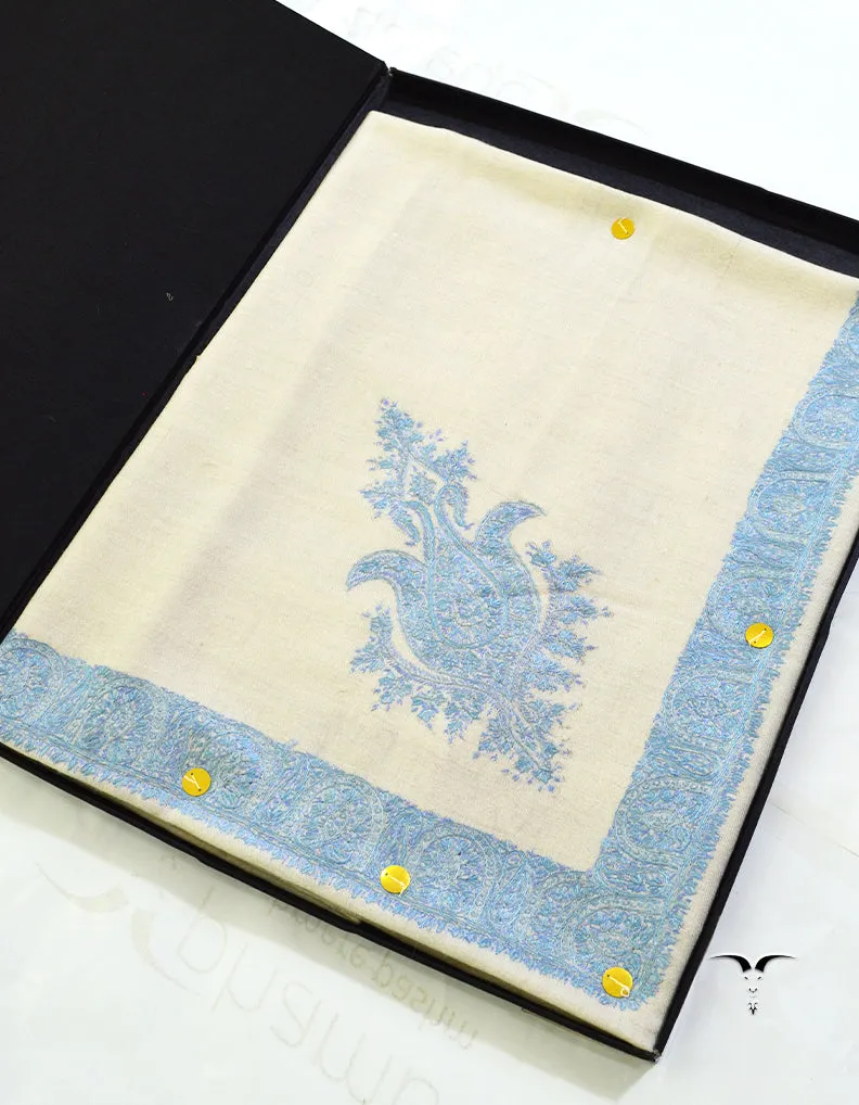 Mussar Rumaal Small Naqsha White RS00264