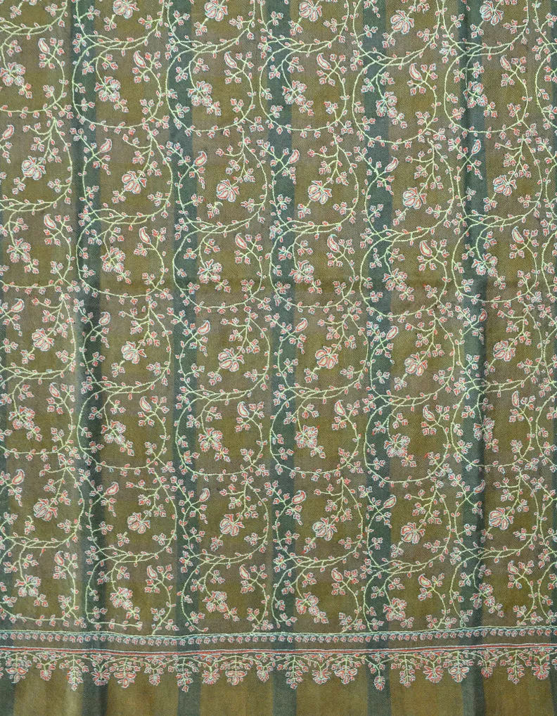 Natural Brown Kalamkari Pashmina Shawl 5467