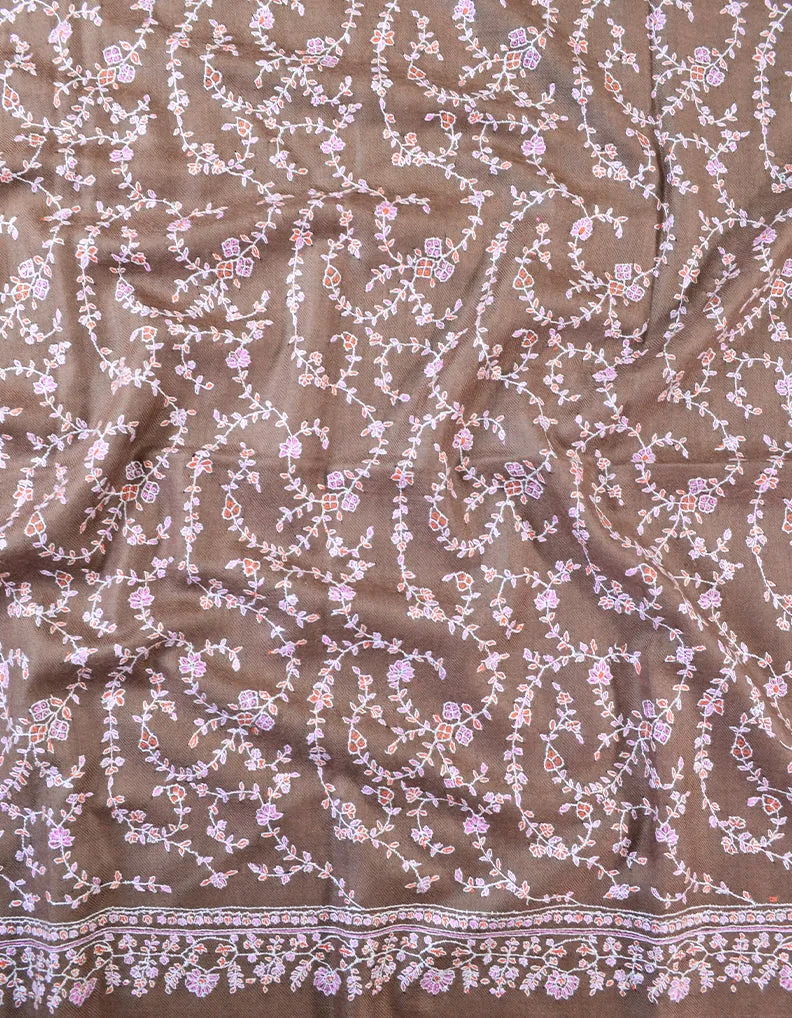 Natural Embroidery Pashmina Shawl 7481