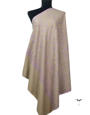 Natural Pashmina Shawl In Sozni Work 5947