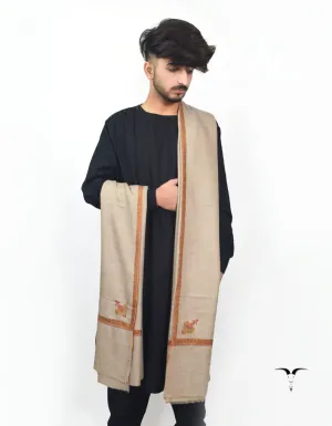 Natural Pashmina Shawl With Sozni 5687