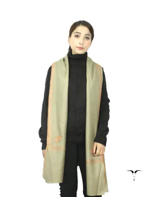 Natural Pashmina Shawl With Sozni Work 5776