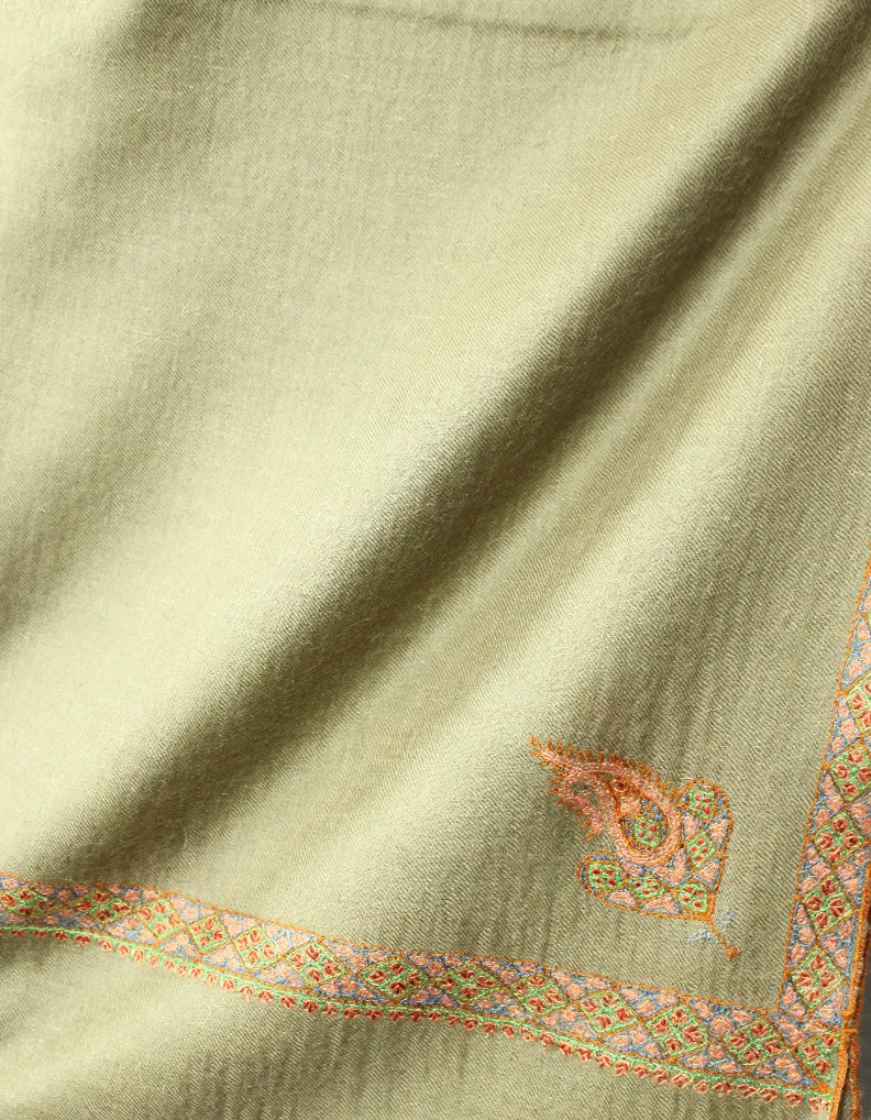 Natural Pashmina Shawl With Sozni Work 5776