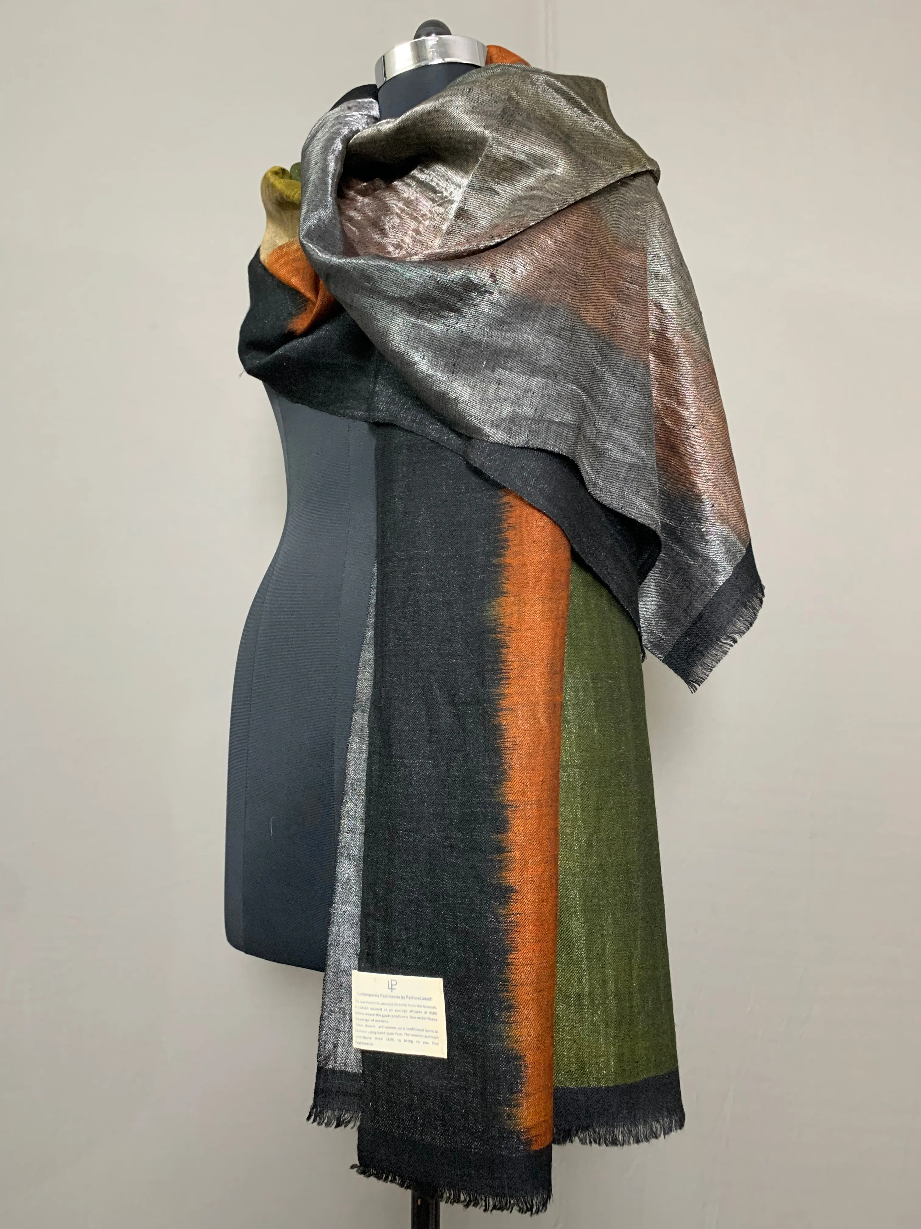 Noreen Metallic Reversible Cashmere Shawl