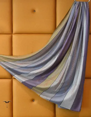 Pattern Based Multicoloured Pashmina Shawl In Sozni 6516