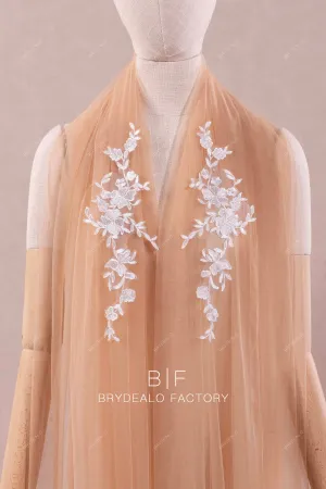 Pretty Embroidered Flower Lace Appliques For Sale
