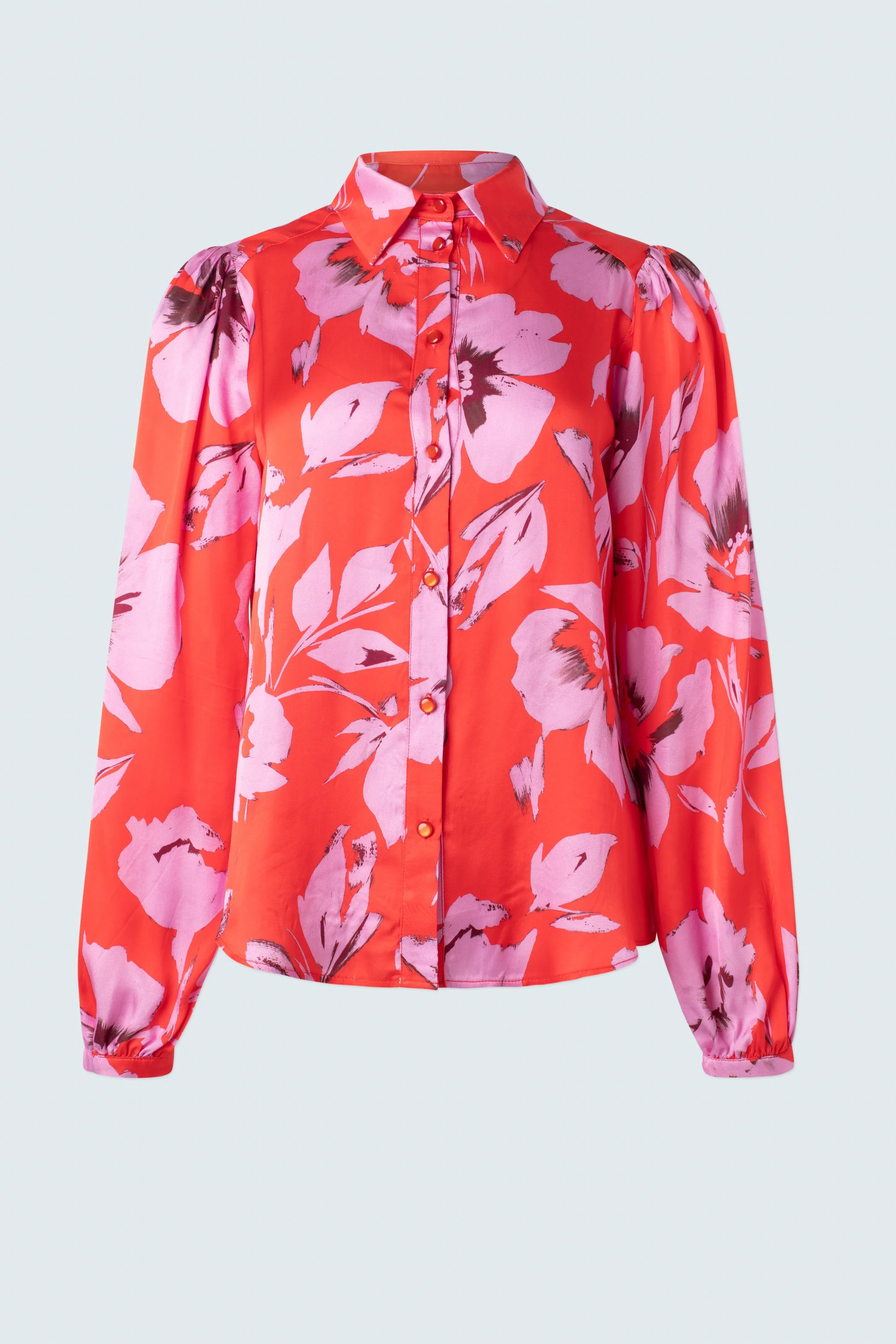 Printed Button Down Blouse