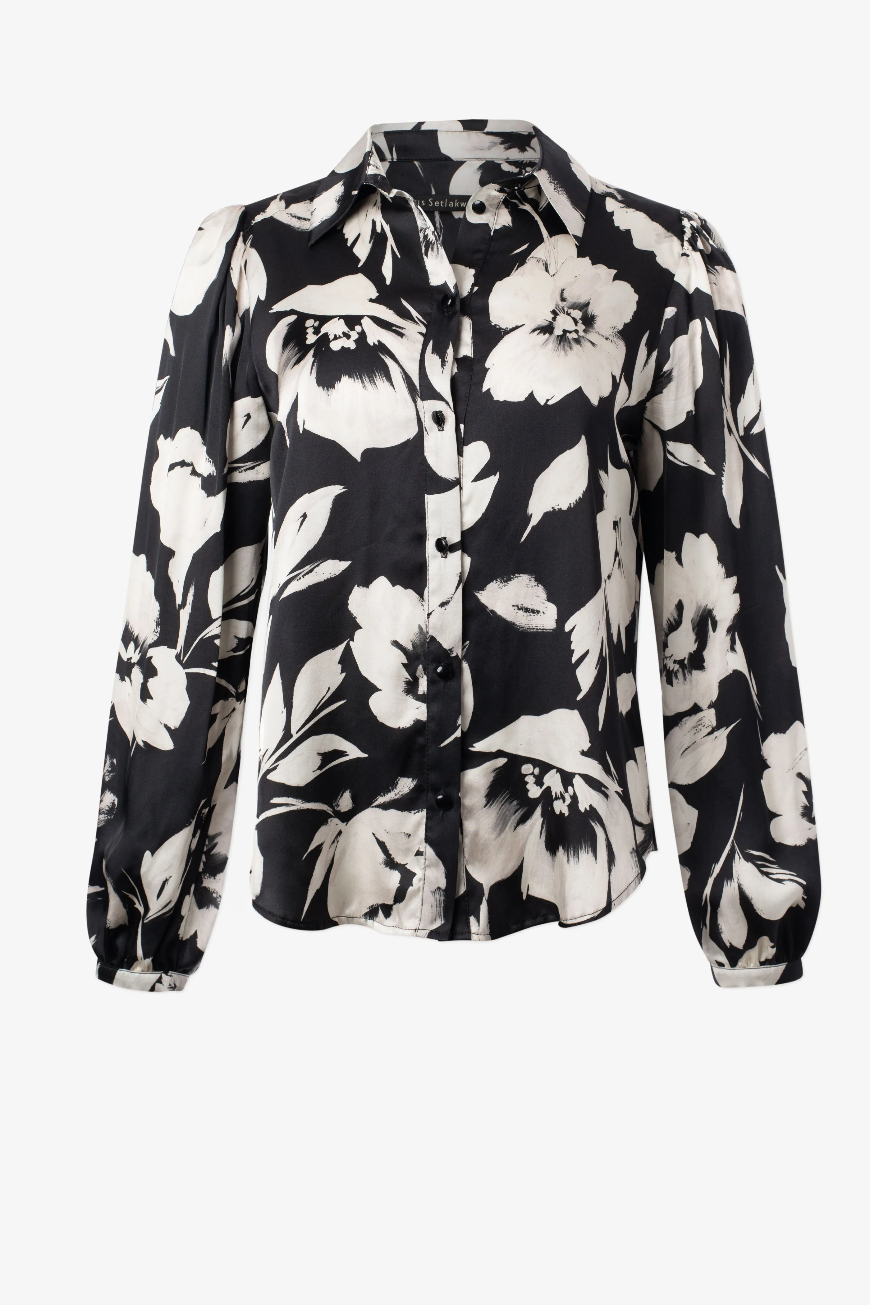Printed Button Down Blouse