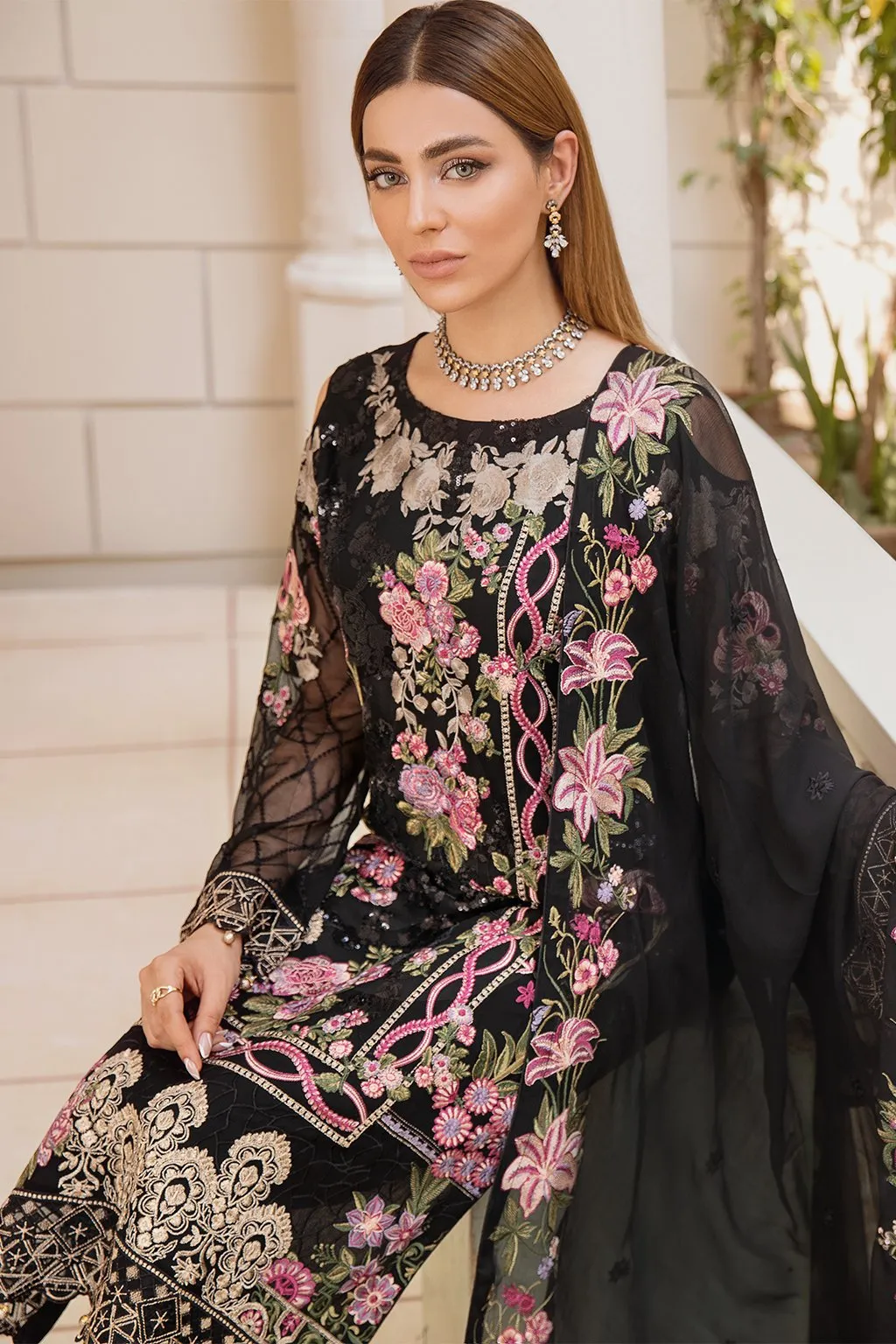 Ramsha Chevron Chiffon Collection Vol-4 – A-405