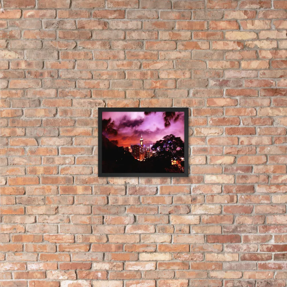 Ruby City at Night Framed poster (Colored)