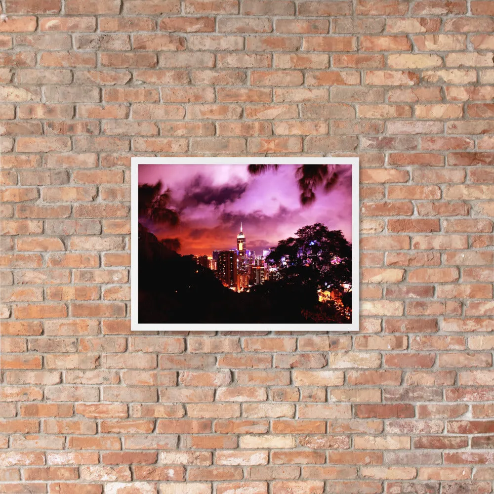 Ruby City at Night Framed poster (Colored)