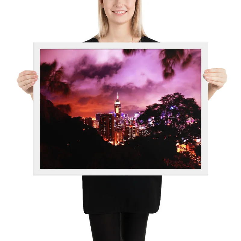 Ruby City at Night Framed poster (Colored)