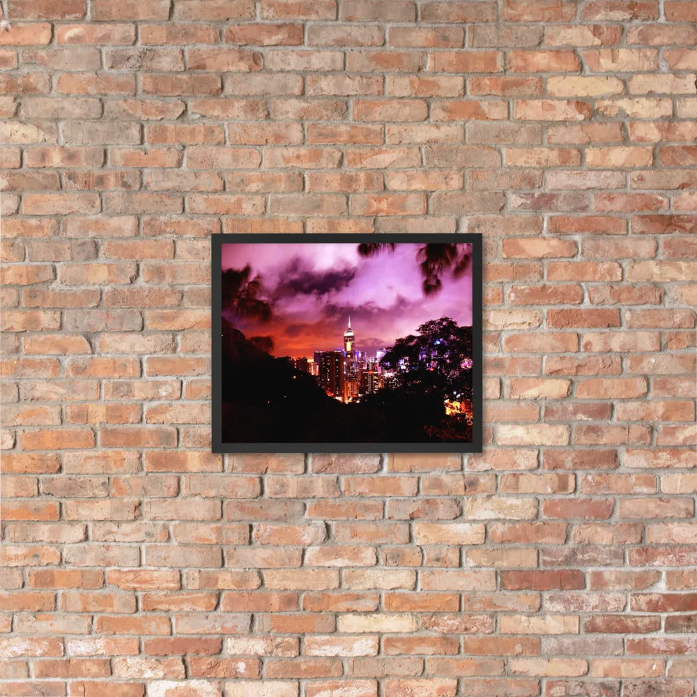 Ruby City at Night Framed poster (Colored)