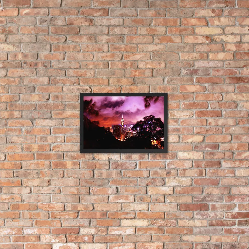 Ruby City at Night Framed poster (Colored)