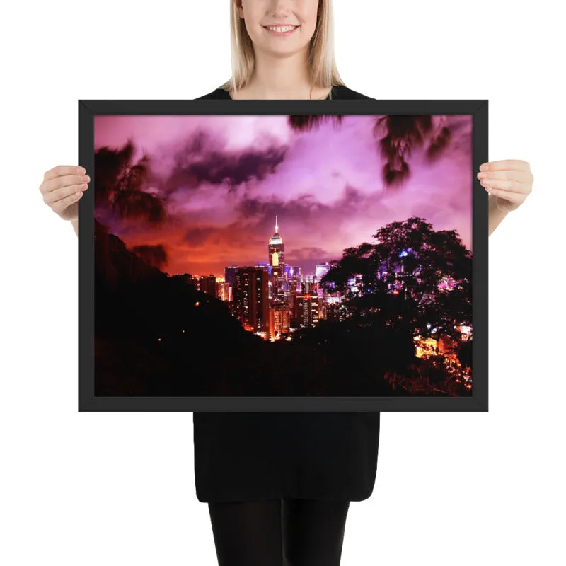 Ruby City at Night Framed poster (Colored)