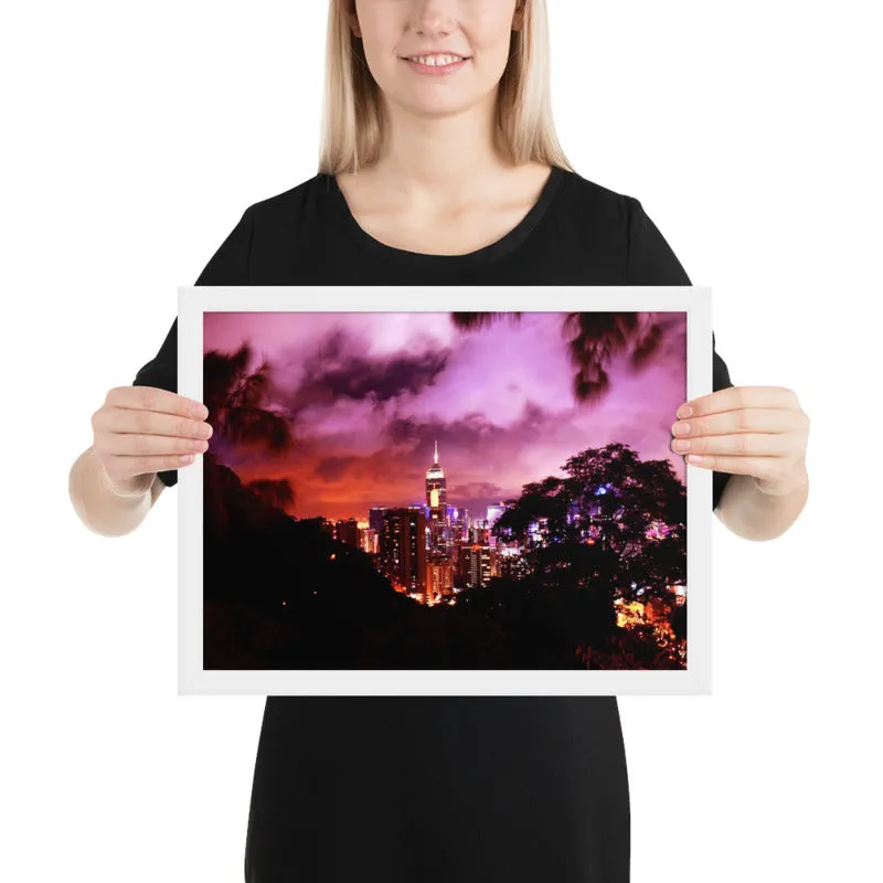 Ruby City at Night Framed poster (Colored)