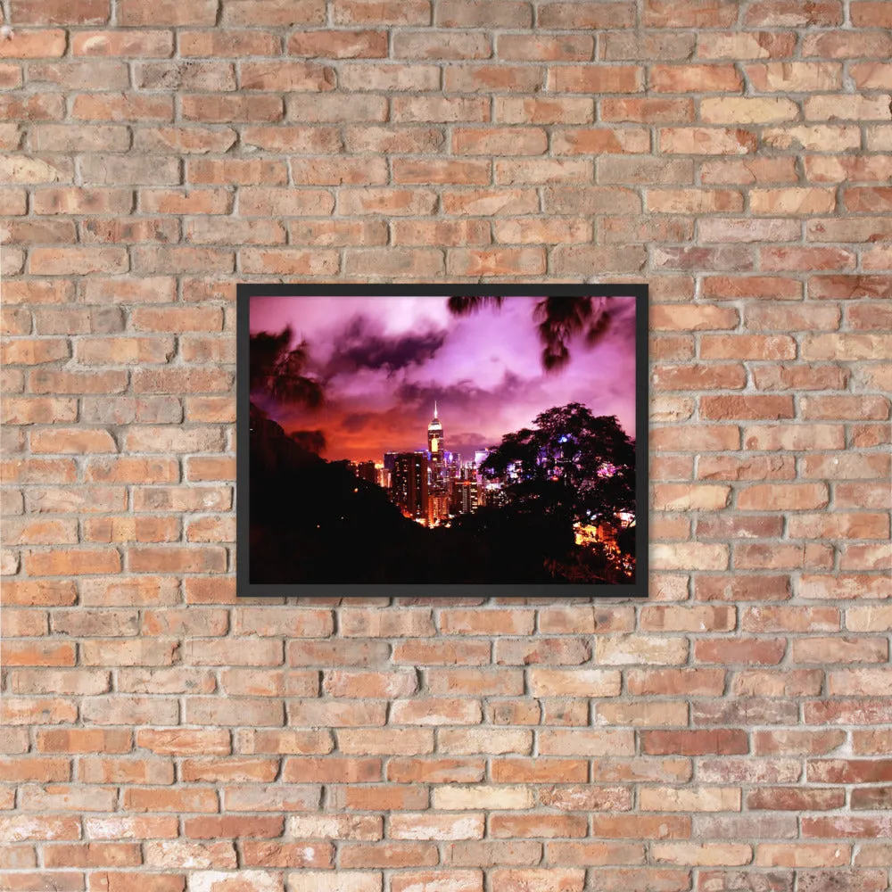Ruby City at Night Framed poster (Colored)