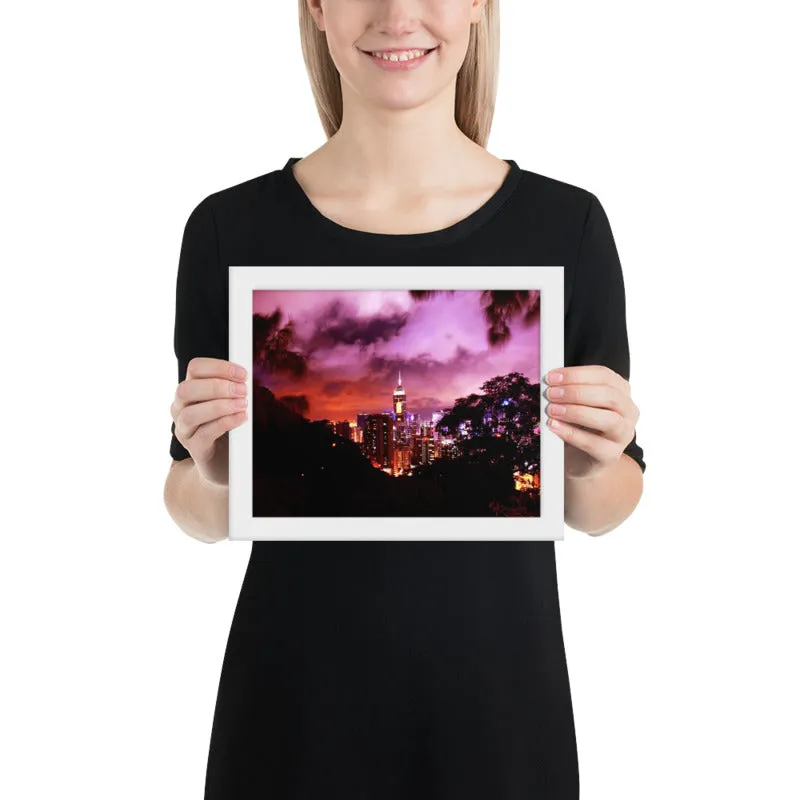 Ruby City at Night Framed poster (Colored)