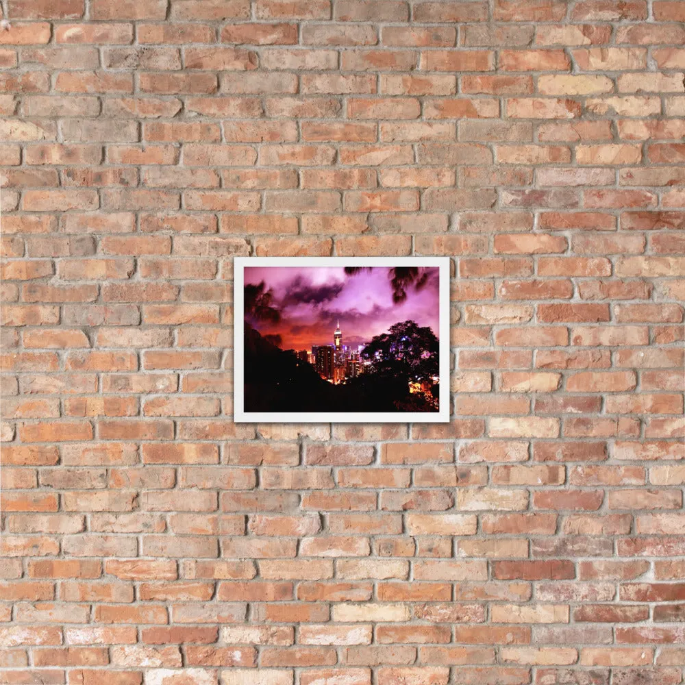 Ruby City at Night Framed poster (Colored)