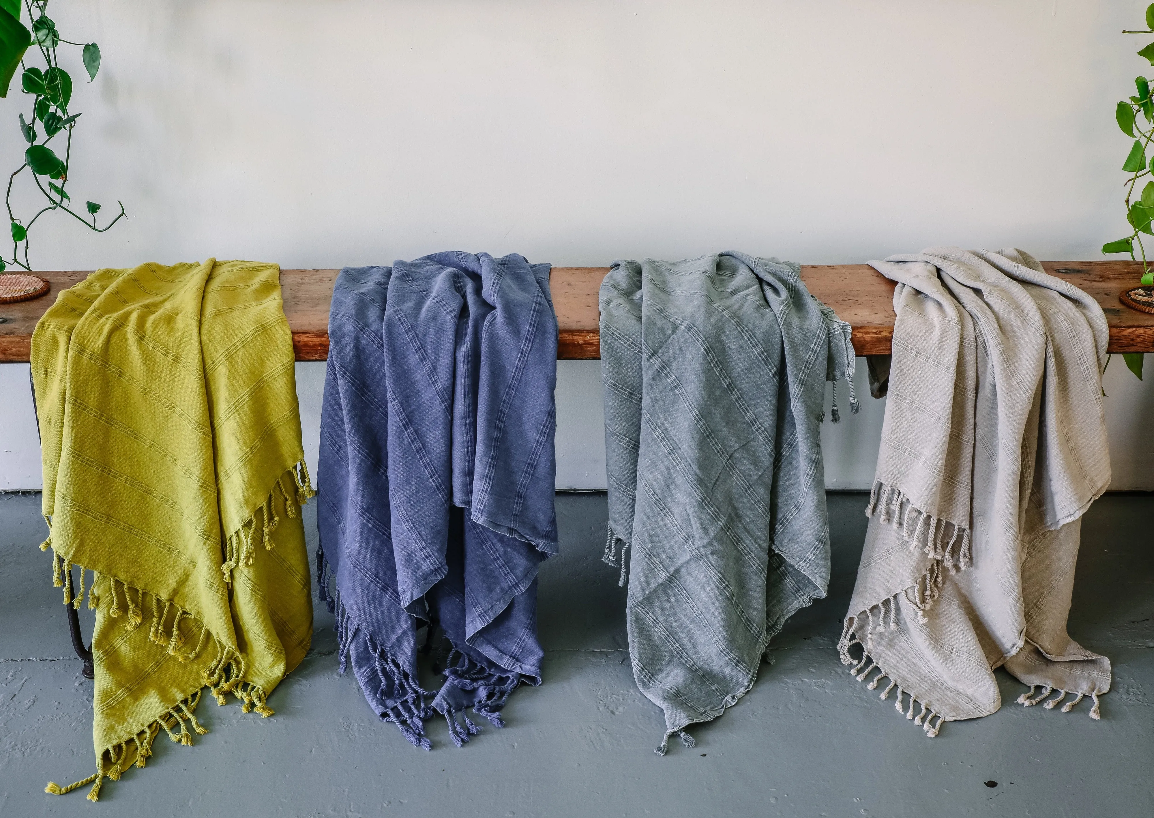 Rustic Pestemal in Light Gray