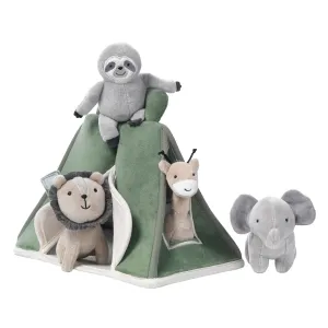 Safari Tent Interactive Plush Toy with Animals