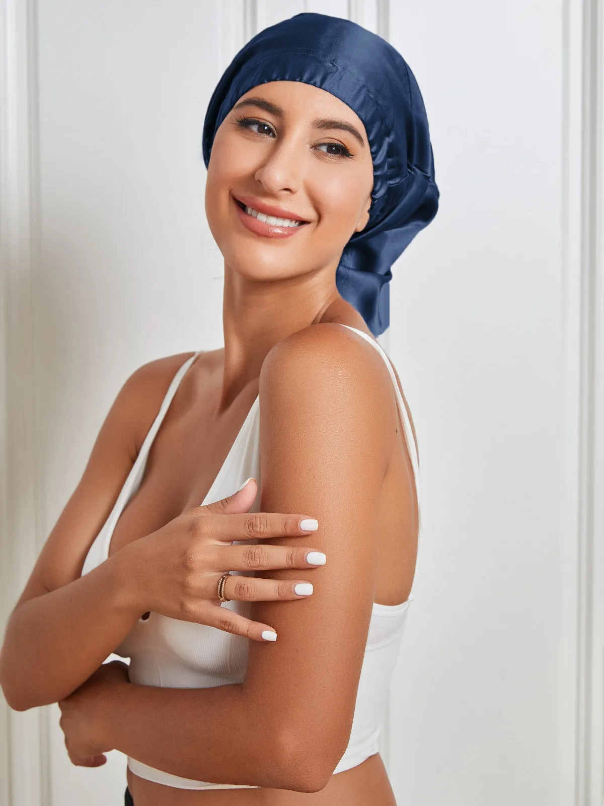 Silk Elegant Night Hair Bonnet