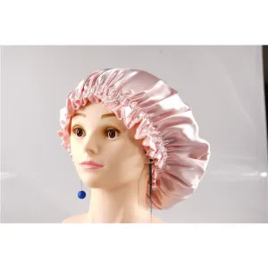 Silk hair cap - Double side - adjustable - Pink