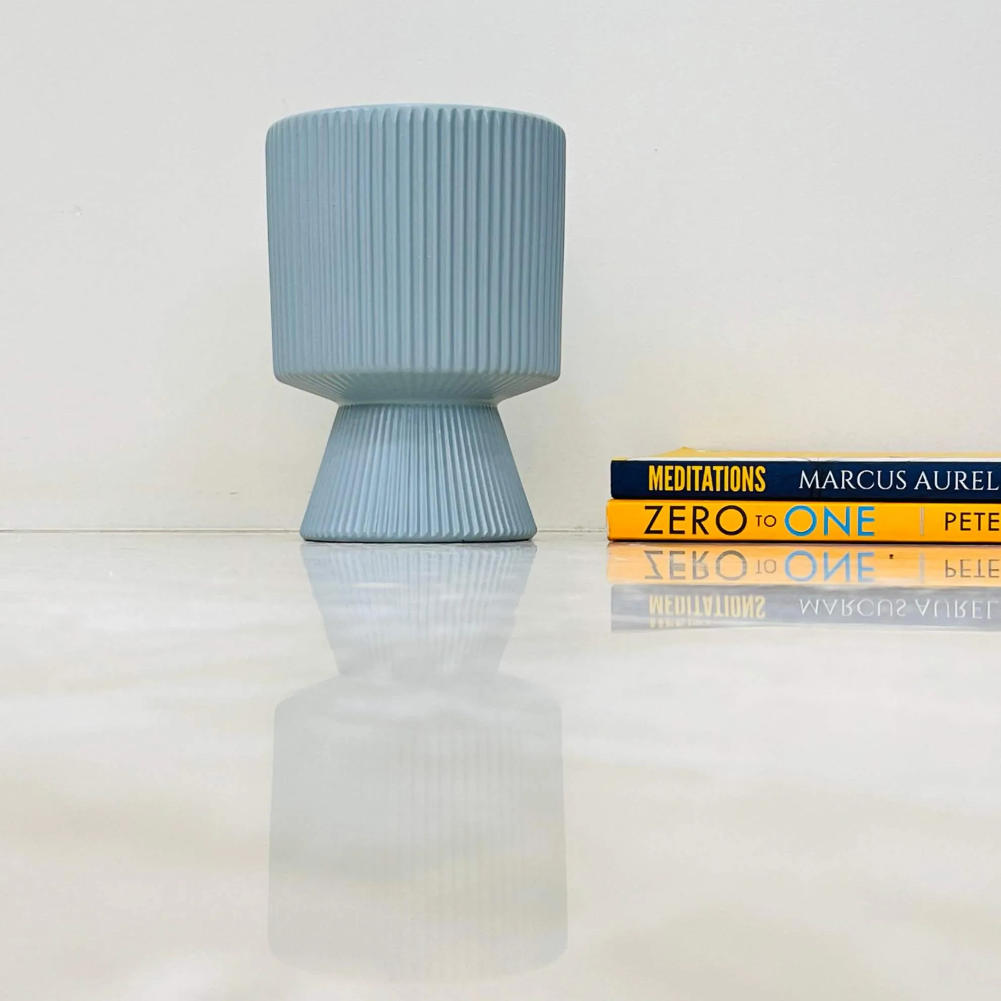 Skyline Ribbed Ceramic Planter