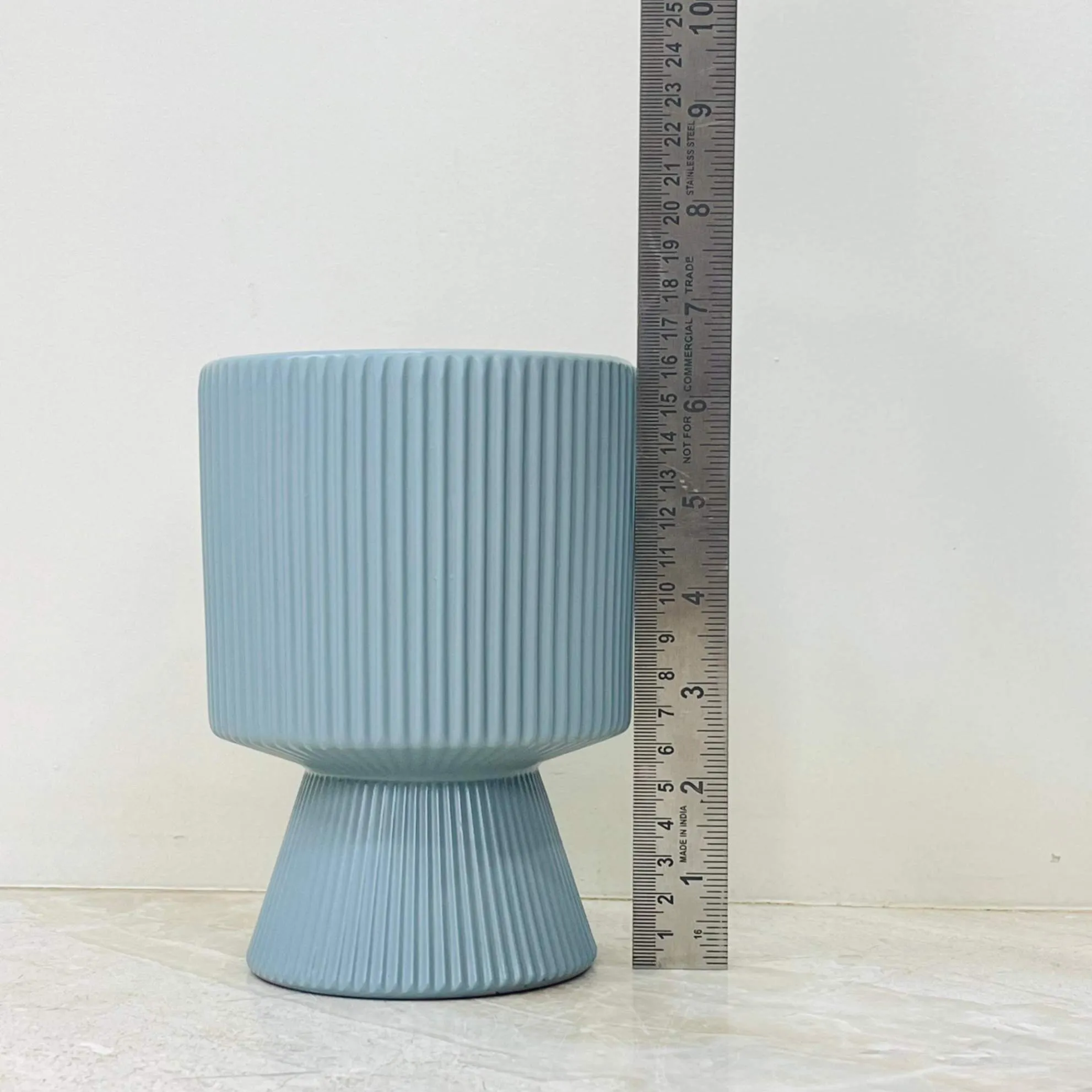 Skyline Ribbed Ceramic Planter
