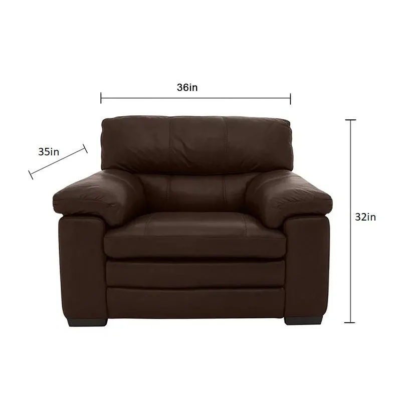 Slouch 1 Seater Leatherette Sofa For Living Room