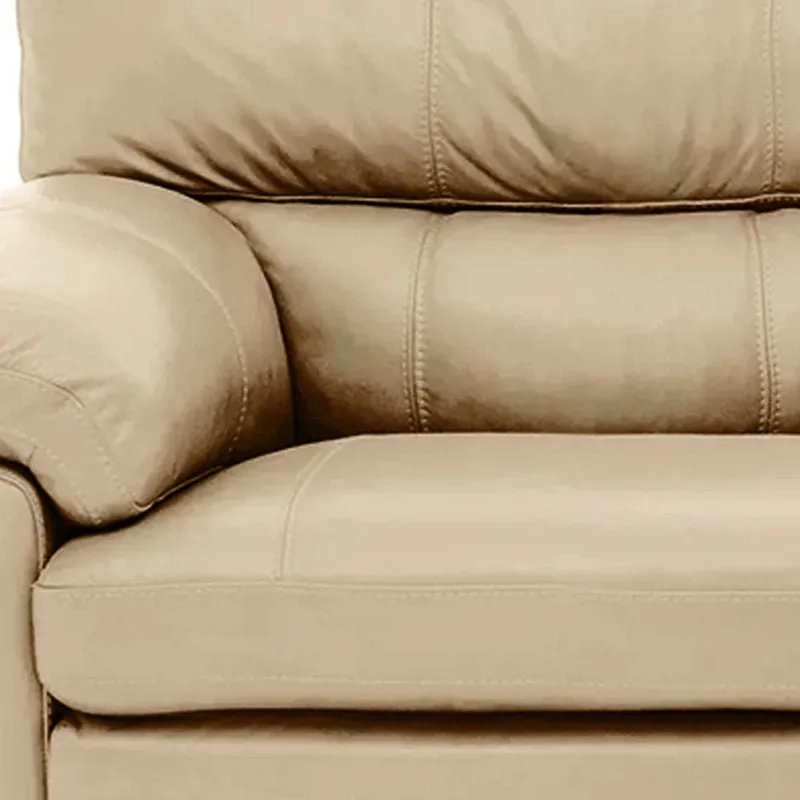 Slouch 1 Seater Leatherette Sofa For Living Room