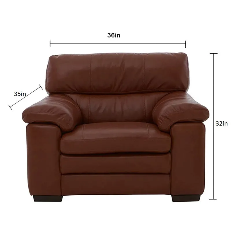 Slouch 1 Seater Leatherette Sofa For Living Room