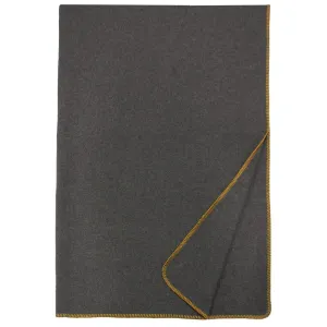 Solid Greystone Old Gold Wool Throw