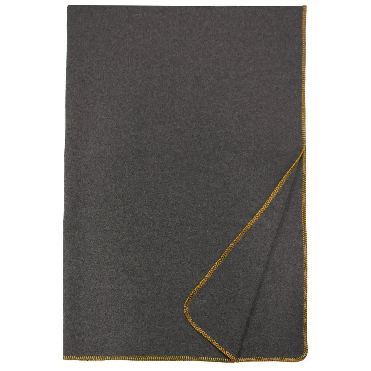 Solid Greystone Old Gold Wool Throw