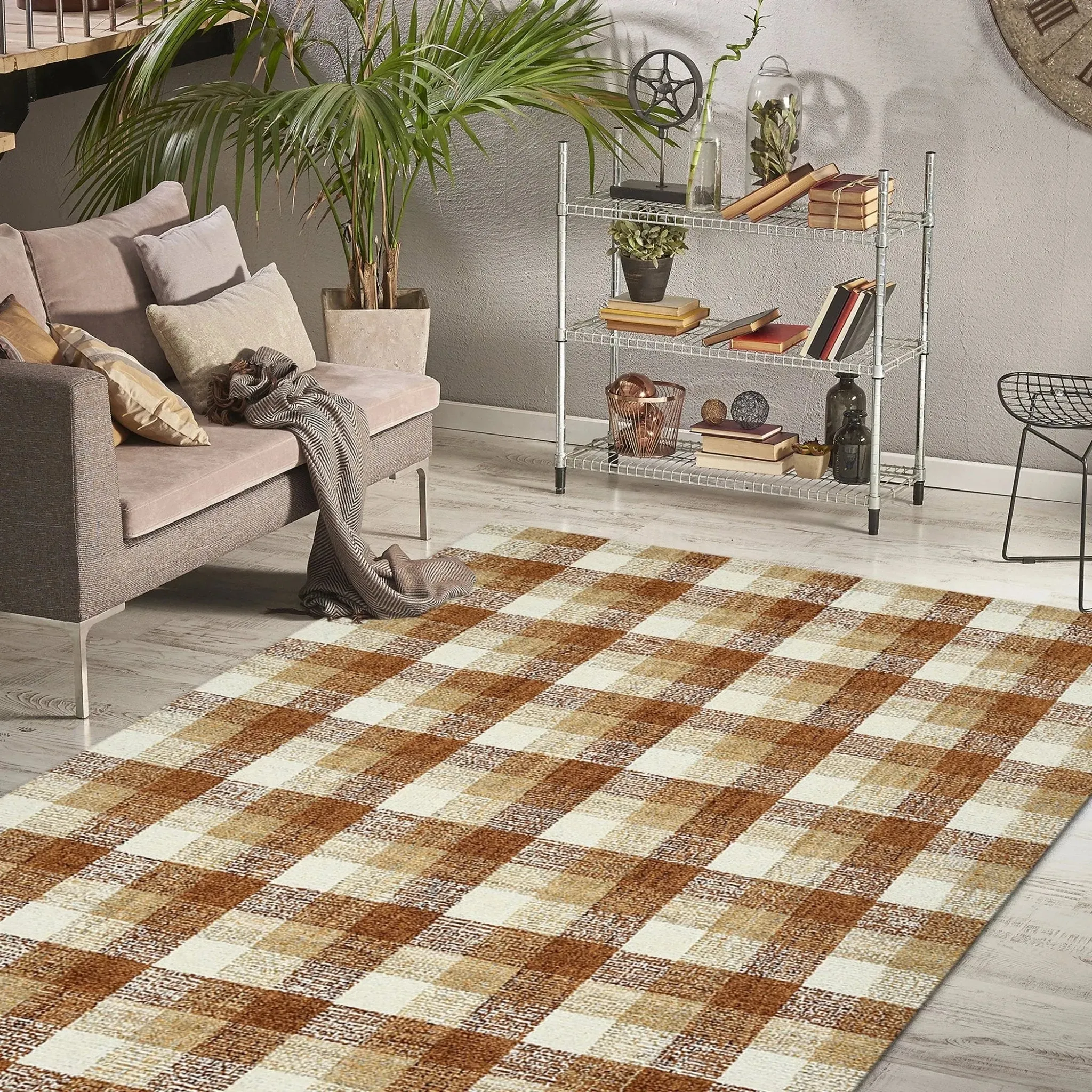 Tartan TRA-10 Orange Rug