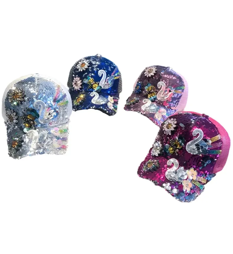 TEEK - Diamond Sequin Fox Baseball Cap