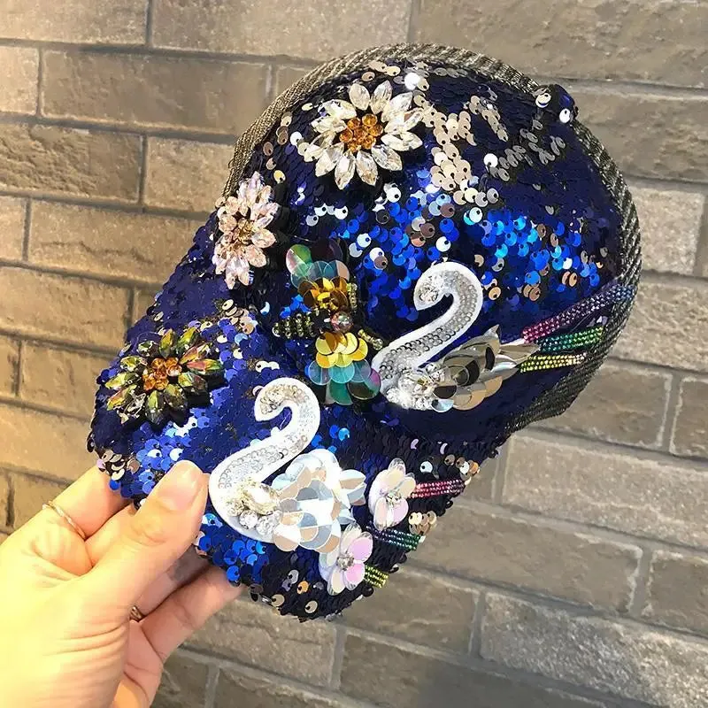 TEEK - Diamond Sequin Fox Baseball Cap