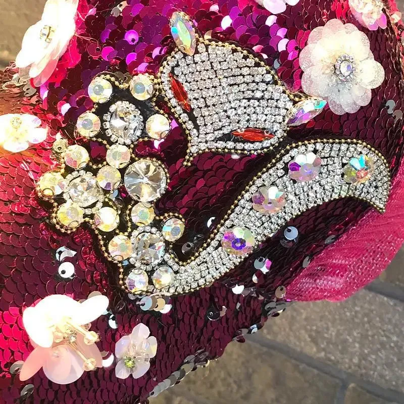 TEEK - Diamond Sequin Fox Baseball Cap