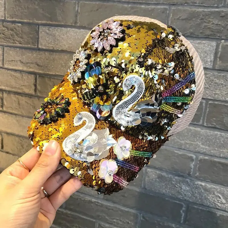TEEK - Diamond Sequin Fox Baseball Cap