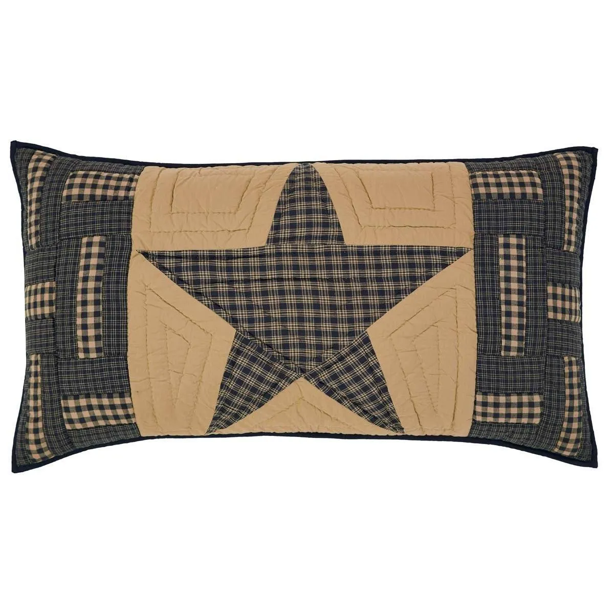 Teton Star Quilted King Sham 21x37"