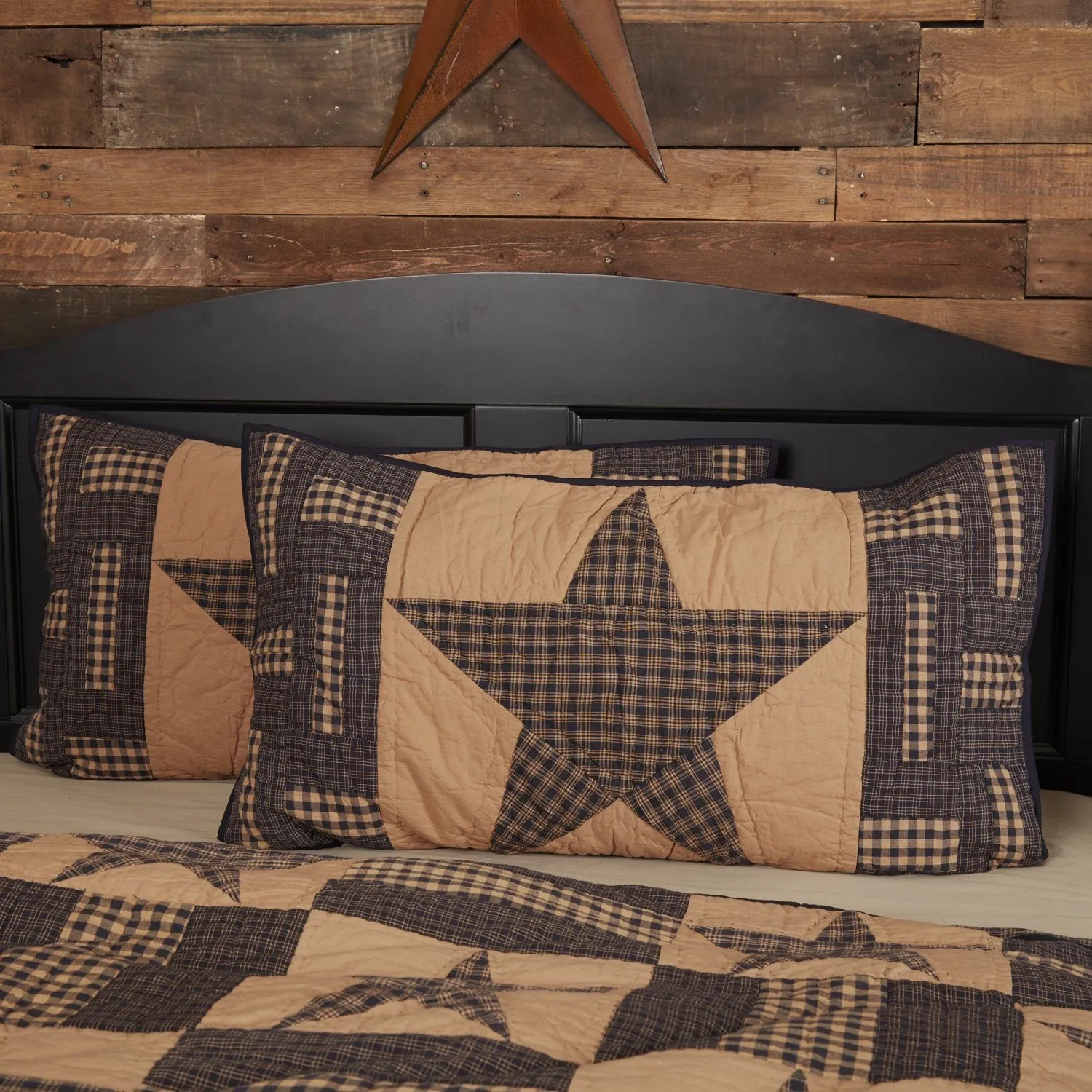 Teton Star Quilted King Sham 21x37"