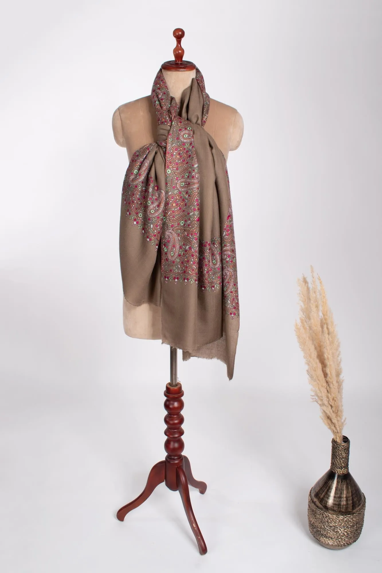 Toosh Color Kalan Daur Pashmina Wrap - LYME