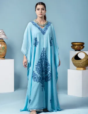 Wast E Chinar Aari Embroidered Summer Cotton Kaftan