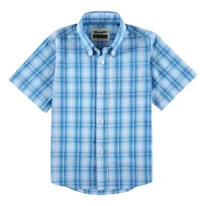 Wrangler Boy's Riata Short Sleeve Button Plaid Shirt