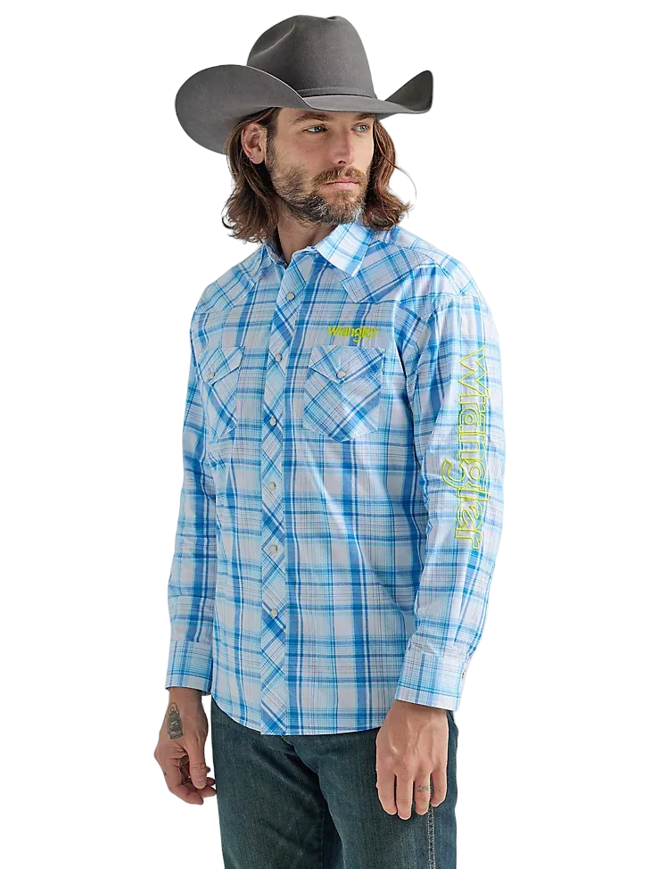 Wrangler Men's Western Plaid Shirt - Tall